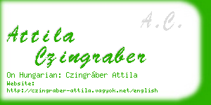 attila czingraber business card